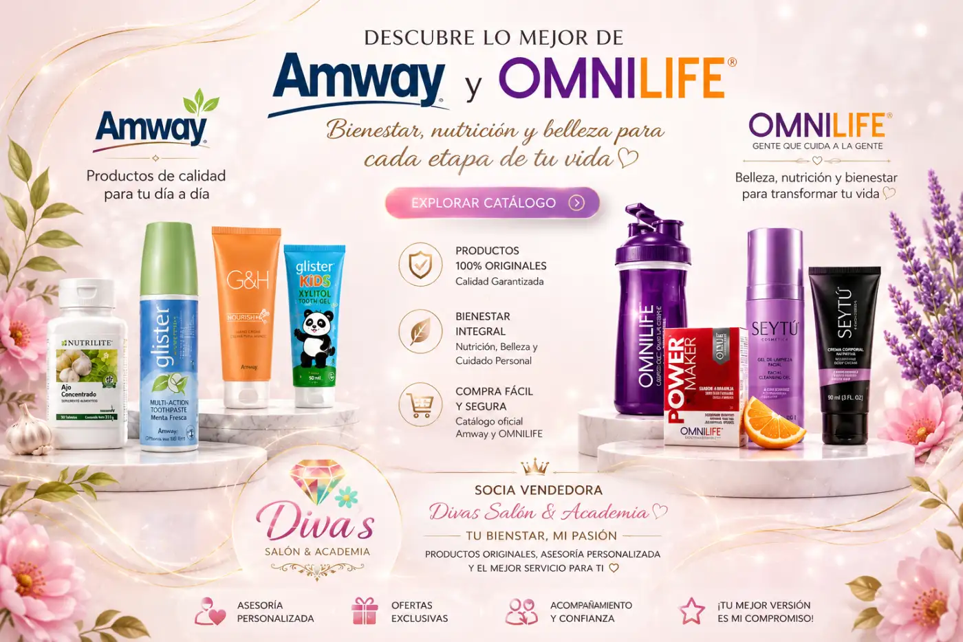Catálogo Amway y Omnilife Diva's Salón y Academia